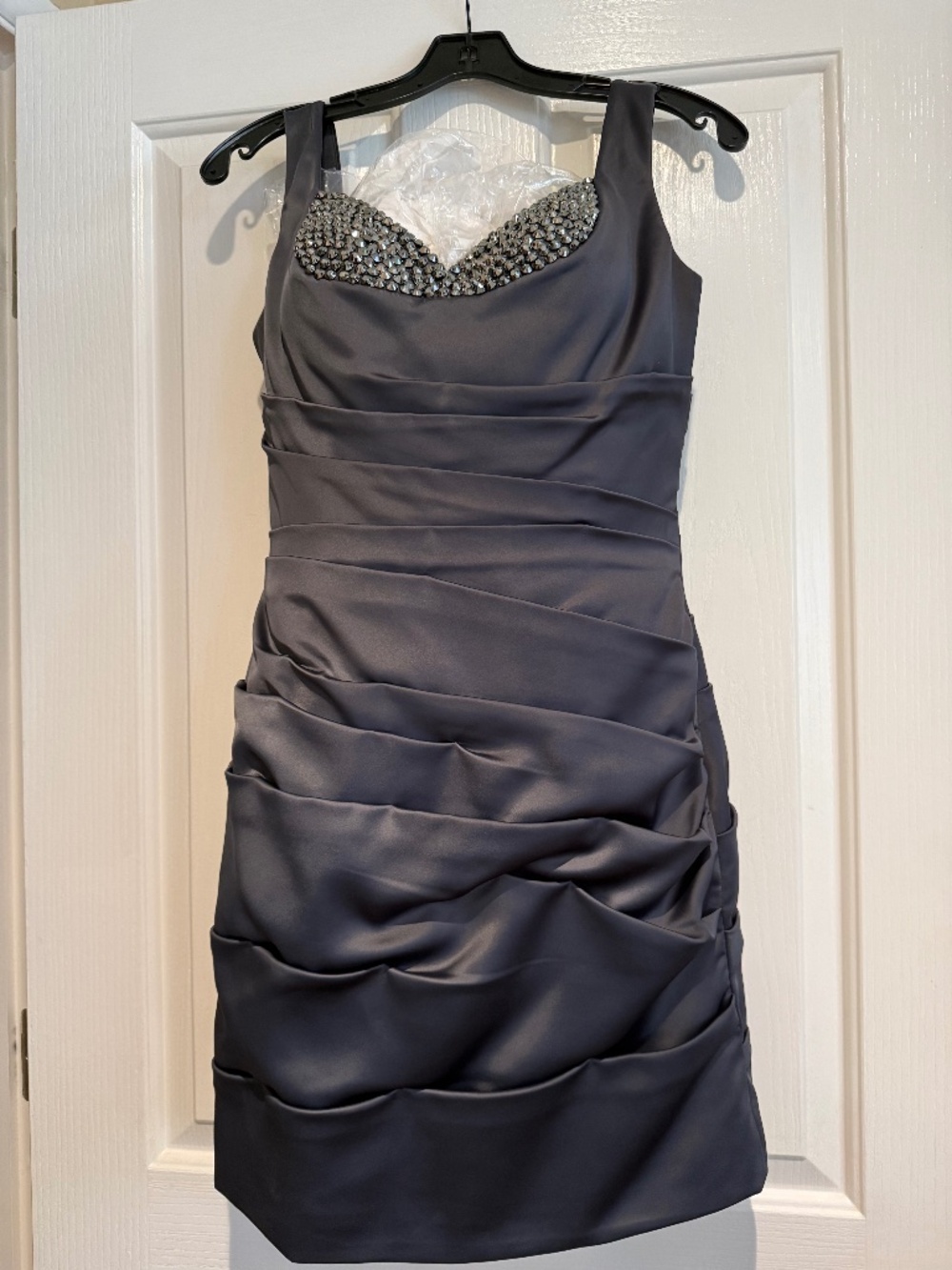 Party Dress, w/ beaded studs at bust, La Femme, Size 10 - fits more like 8